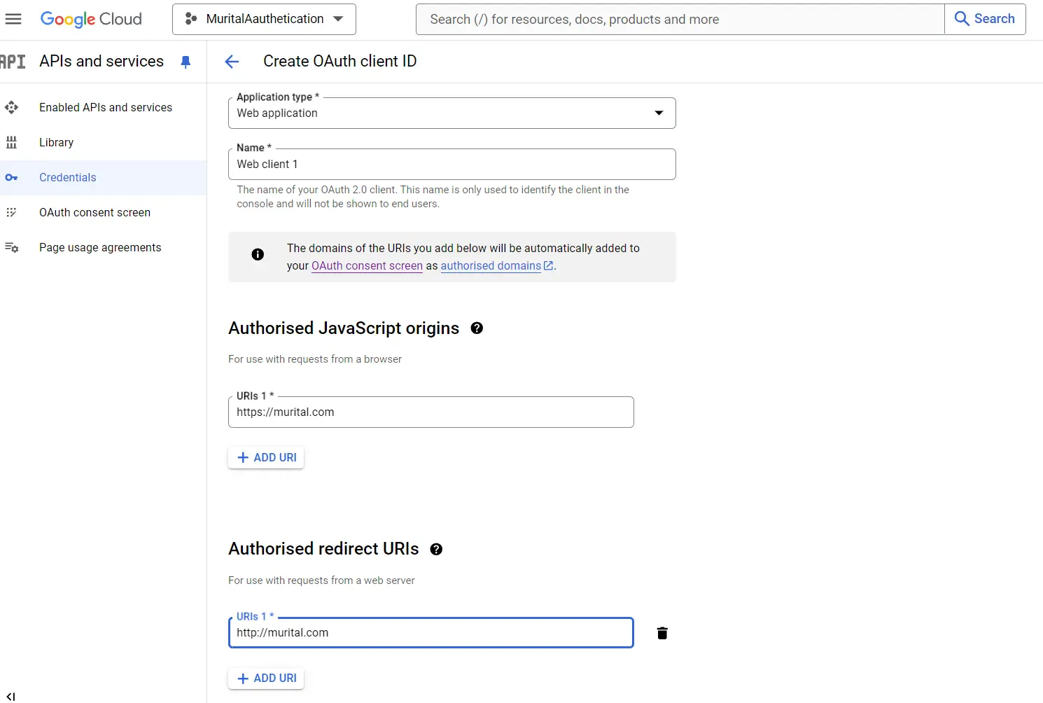 Create your OAuth Client ID to implement Google One Tap Login for WordPress